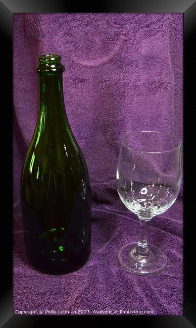 Wine Bottle 15A Framed Print by Philip Lehman