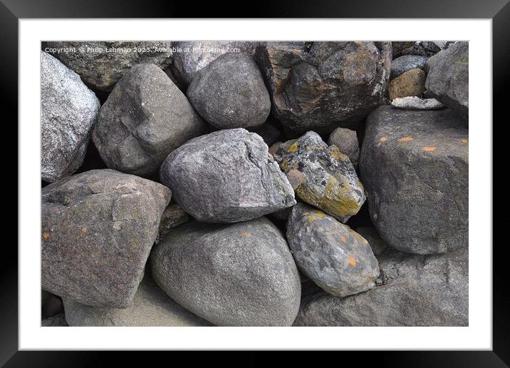 Stone Wall 6A Framed Mounted Print by Philip Lehman