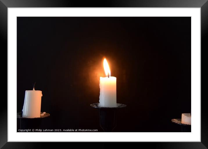 Candle Smoke 1A Framed Mounted Print by Philip Lehman
