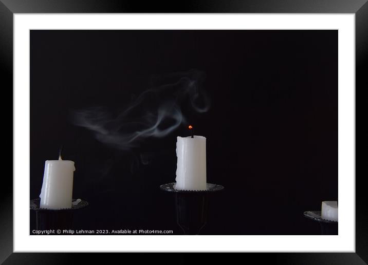 Candle Smoke 2A Framed Mounted Print by Philip Lehman