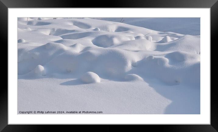 Snow Drift 2A Framed Mounted Print by Philip Lehman