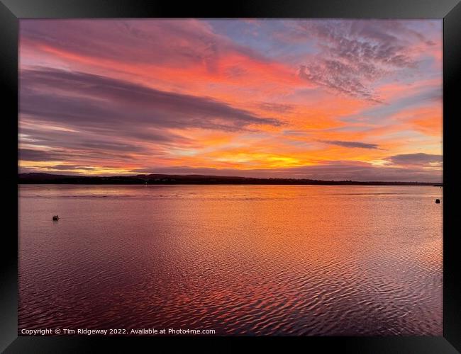 Sunrise Exe Estuary  Framed Print by Tim Ridgeway