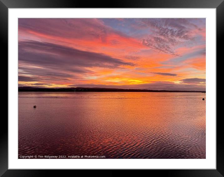 Sunrise Exe Estuary  Framed Mounted Print by Tim Ridgeway