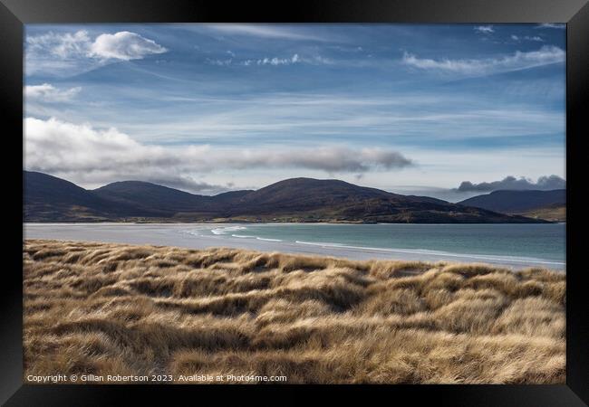 Scottish Landscape: Luskentyre Beach, Harris Framed Print by Gillian Robertson