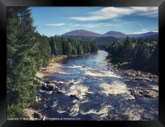 Scottish Landscape: The Dee from Invercauld Bridge Framed Print by Gillian Robertson