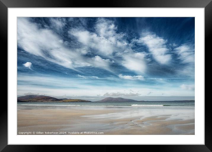 Luskentyre Beach and Sands Framed Mounted Print by Gillian Robertson