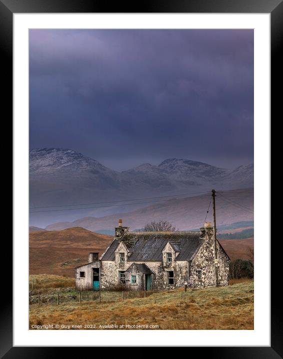 Storm Arwen Approaches the Abandoned Cottage Framed Mounted Print by Guy Keen