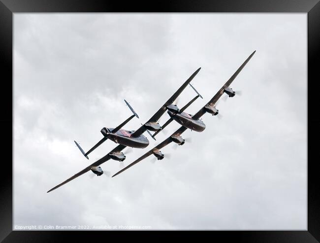 Avro Sisters over Lincolnshire  Framed Print by Colin Brammer