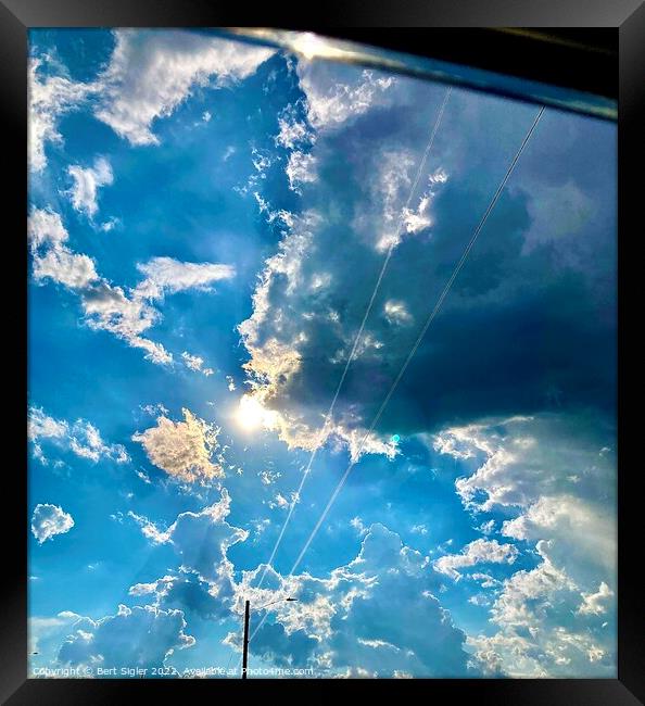 Sky cloud Framed Print by Bert Sigler
