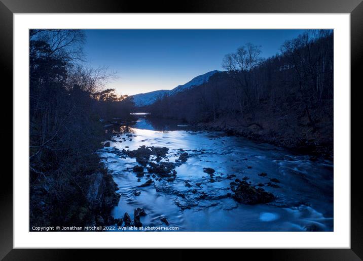 River Affric Glen Affric Scottish Highlands Scotland UK Framed Mounted Print by Jonathan Mitchell
