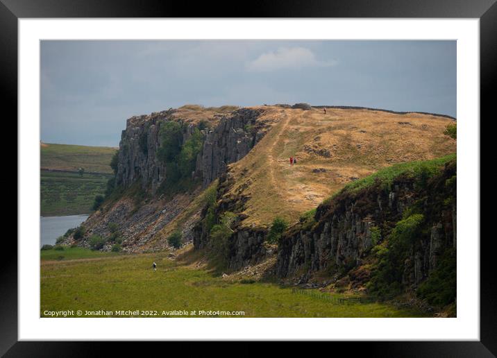 Hadrian's Wall at Steel Rigg Northumberland England UK Framed Mounted Print by Jonathan Mitchell