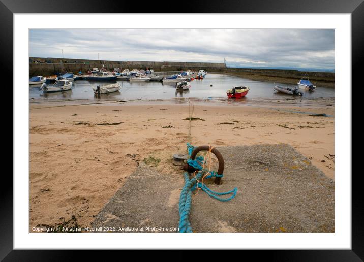 Balintore Harbour, Ross-Shire Scotland UK Framed Mounted Print by Jonathan Mitchell