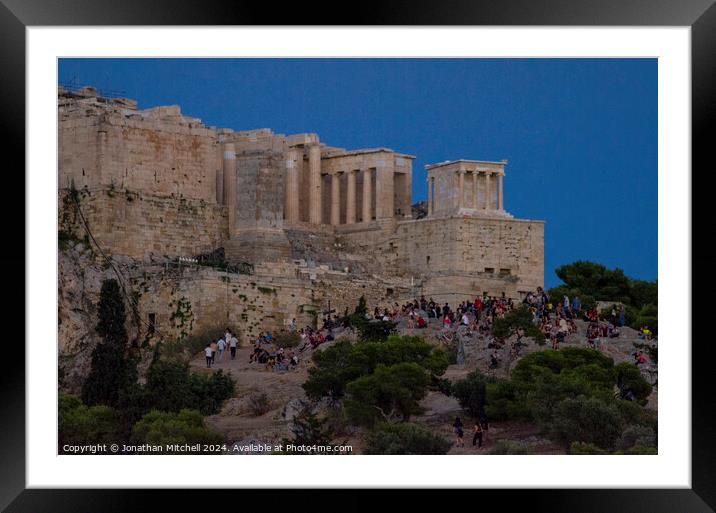 The Patheon Athens Greece 2020 Framed Mounted Print by Jonathan Mitchell
