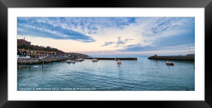 Folkestone Harbour widescreen Framed Mounted Print by Mike Hardy