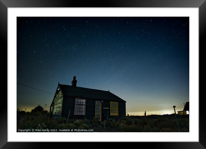 Prospect Cottage sleeps beneath the stars Framed Mounted Print by Mike Hardy