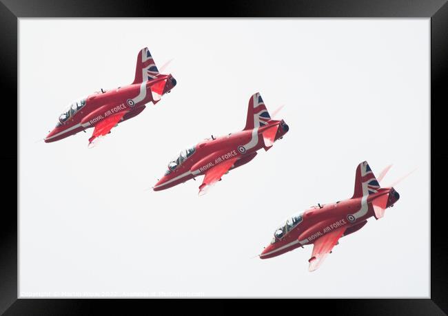 Red Arrows Framed Print by Martin Pople