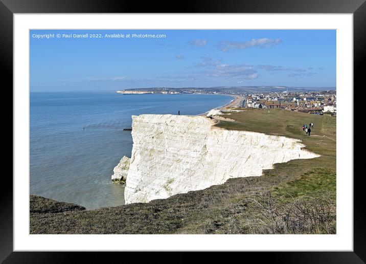 Cliffs at Seaford Framed Mounted Print by Paul Daniell