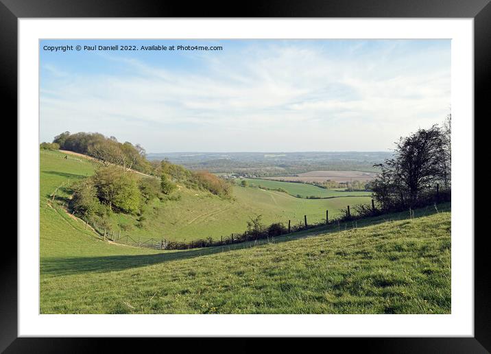 North Downs at Thurnham Framed Mounted Print by Paul Daniell