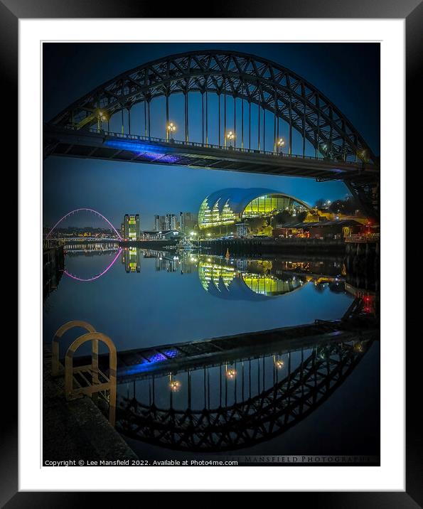 Newcastle Quayside Bridge Framed Mounted Print by Lee Mansfield