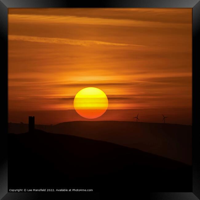 Sunrise Sunset Blacko Tower Lancashire Framed Print by Lee Mansfield