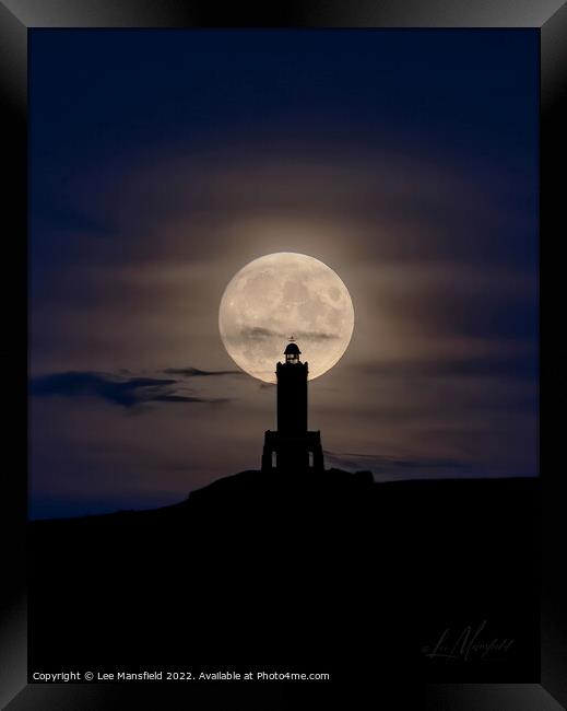 Full Moon Darwen Tower Lancashire Night Framed Print by Lee Mansfield