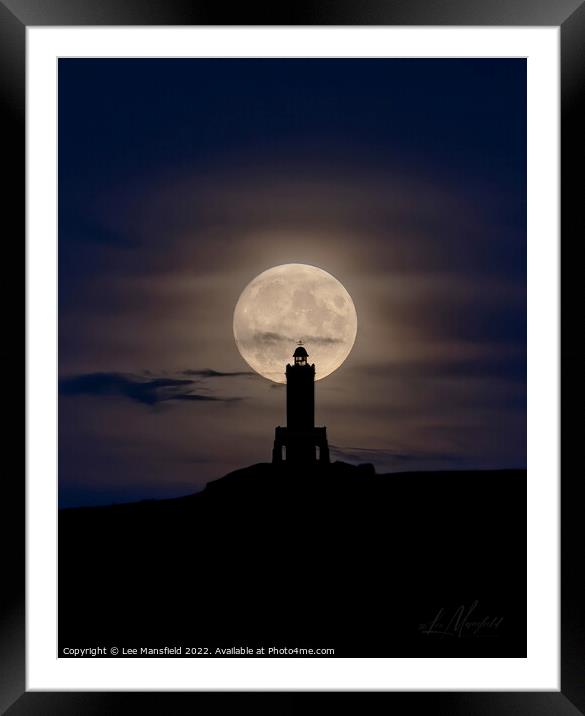 Full Moon Darwen Tower Lancashire Night Framed Mounted Print by Lee Mansfield
