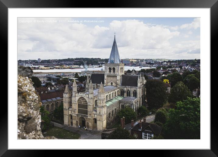 Rochester Cathedral Framed Mounted Print by Emily Crutcher