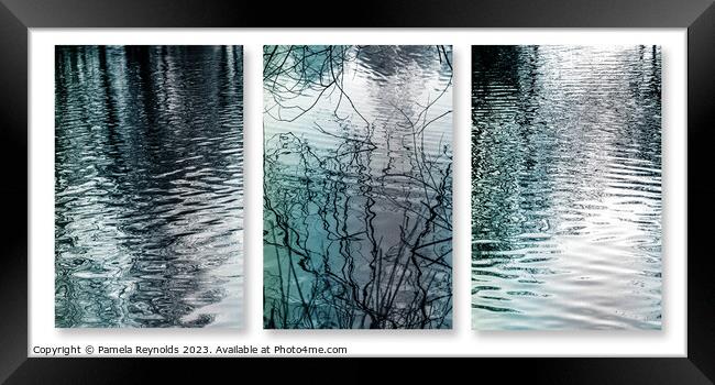 A Triptych of local lakes  Framed Print by Pamela Reynolds