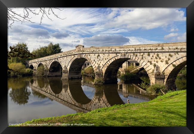 Atcham Bridge, Shrewsbury Framed Print by Pamela Reynolds