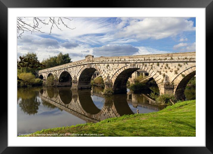 Atcham Bridge, Shrewsbury Framed Mounted Print by Pamela Reynolds