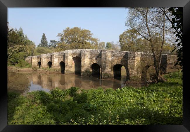 Stopham Bridge over the River Arun at Pulborough,  Framed Print by Gordon Dixon