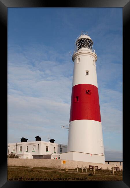 Portland Bill lighthouse, Dorset Framed Print by Gordon Dixon