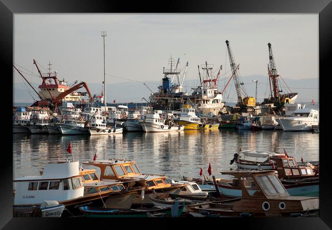 Tuzla Port and fishing harbour, Turkey Framed Print by Gordon Dixon