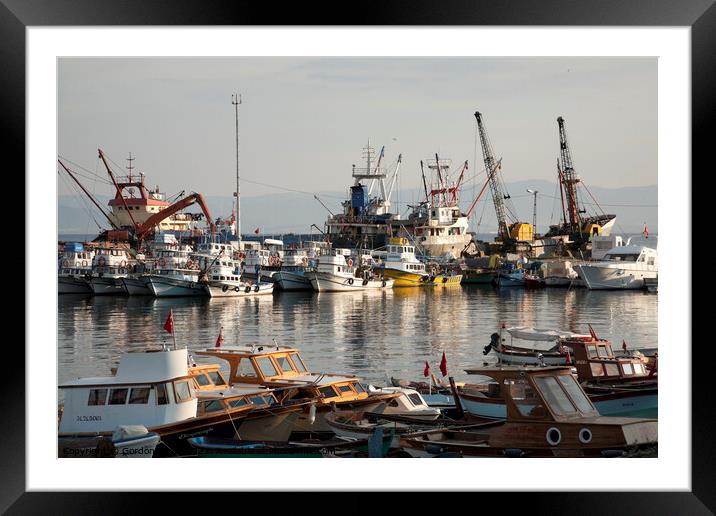 Tuzla Port and fishing harbour, Turkey Framed Mounted Print by Gordon Dixon