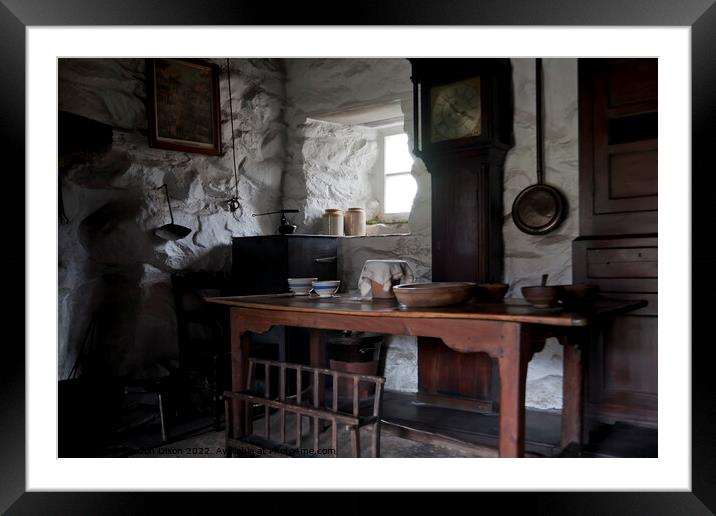 Main living room in an olden days cottage Framed Mounted Print by Gordon Dixon