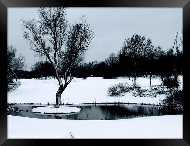 Woodbridge in Winter Framed Print by Nick Edwards