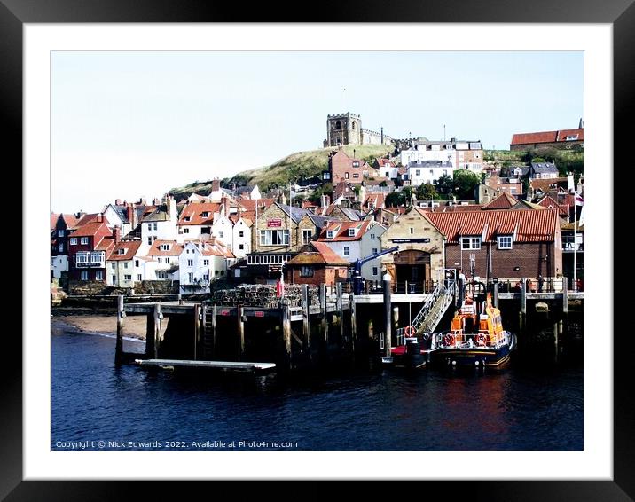 Whitby in Yorkshire  Framed Mounted Print by Nick Edwards