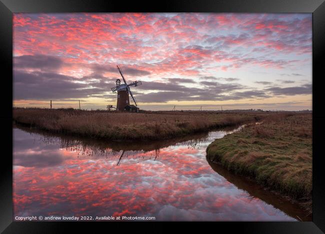 Dawn reflections  Framed Print by andrew loveday