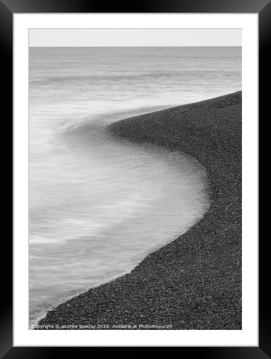 S for Shingle Street  Framed Mounted Print by andrew loveday