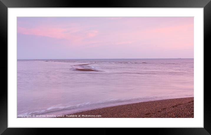 Island at Shingle Street  Framed Mounted Print by andrew loveday