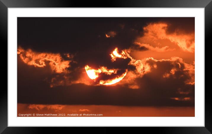 Sunset Clouds Framed Mounted Print by Steve Matthews