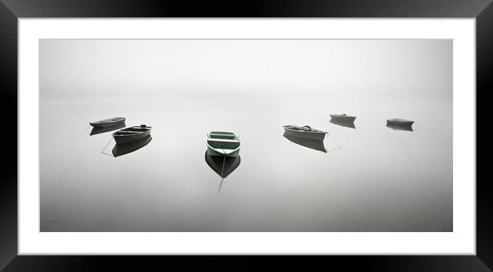 Six Boats Framed Mounted Print by Andreas Vitting
