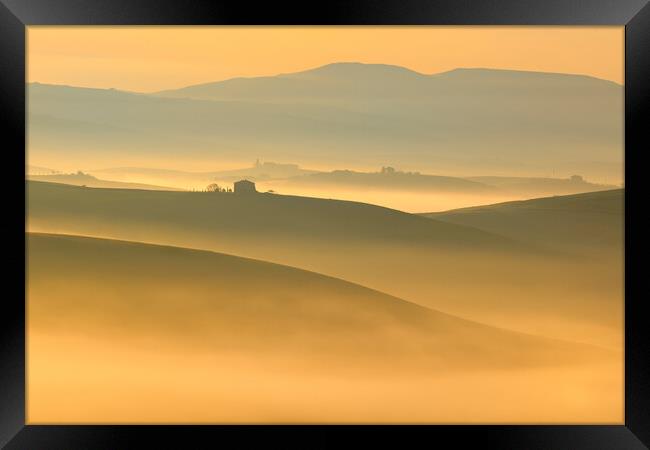 Layered Hills Framed Print by Andreas Vitting