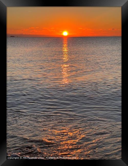 Sunset on the Mediterranean. Framed Print by Alix Forestier