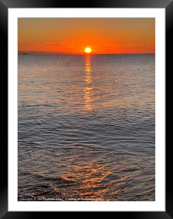 Sunset on the Mediterranean. Framed Mounted Print by Alix Forestier