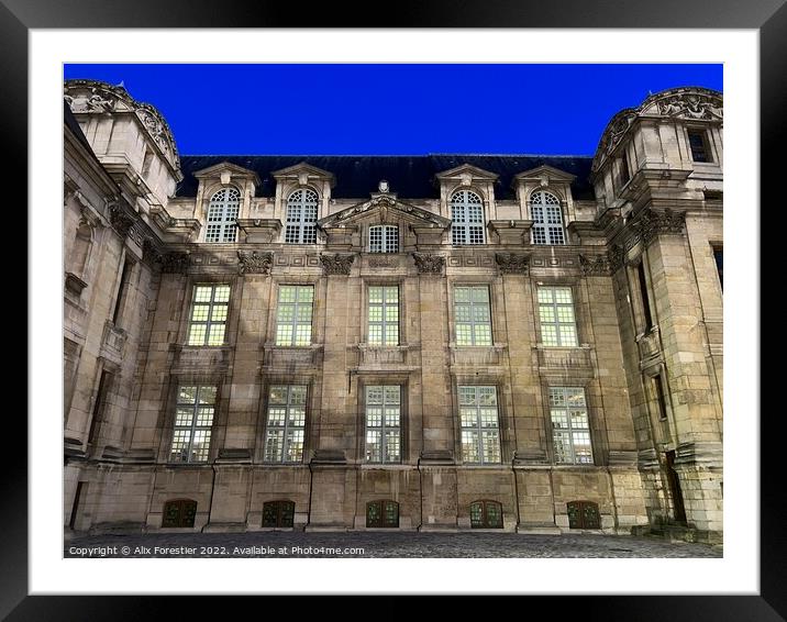 Bibliotheque Historique de la Ville de Paris - Hotel Lamoignon - Paris France Framed Mounted Print by Alix Forestier