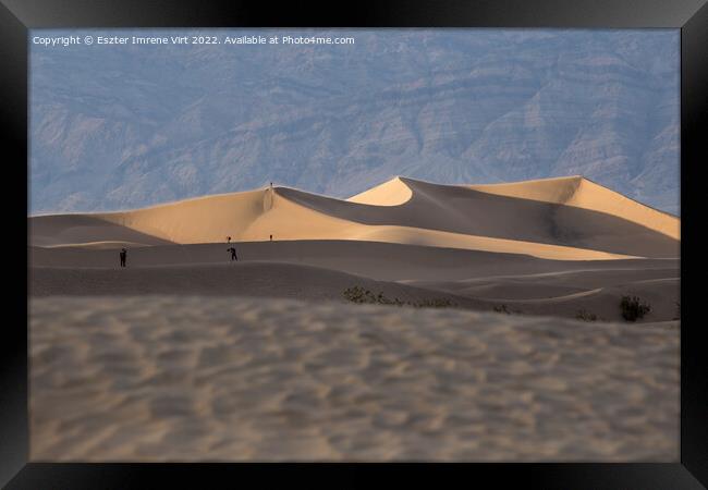 Dunes in the desert Framed Print by Eszter Imrene Virt