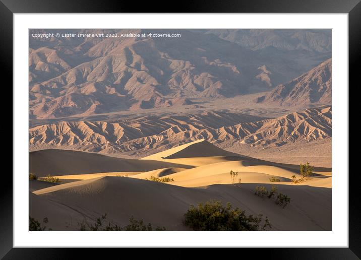 Bright sand dunes Framed Mounted Print by Eszter Imrene Virt