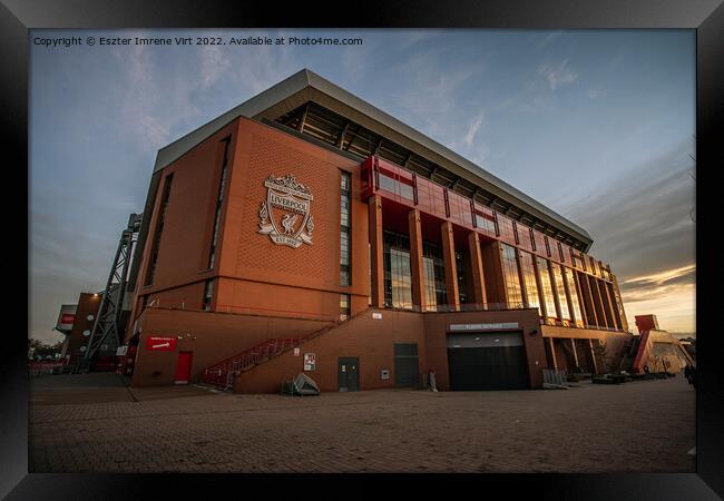 Anfield Stadium Framed Print by Eszter Imrene Virt