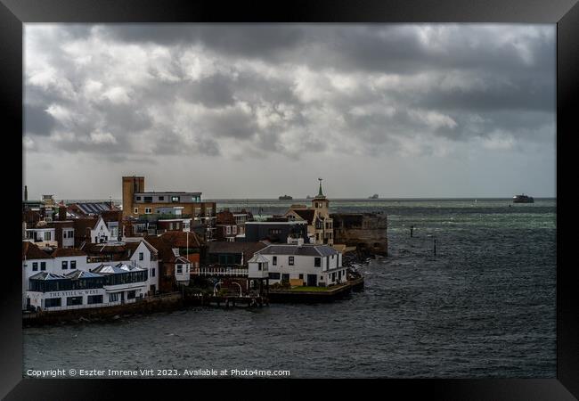 Leaving Portsmouth Framed Print by Eszter Imrene Virt